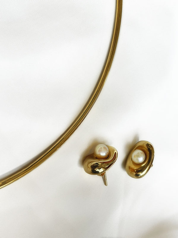 Cosmos Pearl Studs - Image 2