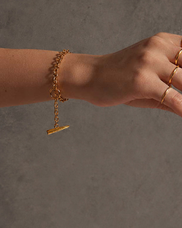 SENSHII MINI BRACELET - 24K Gold plated, close up